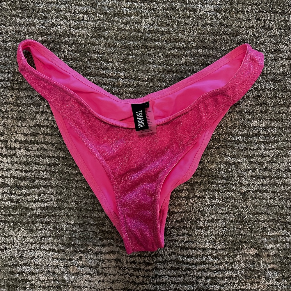 sparkly pink triangl bikini bottoms